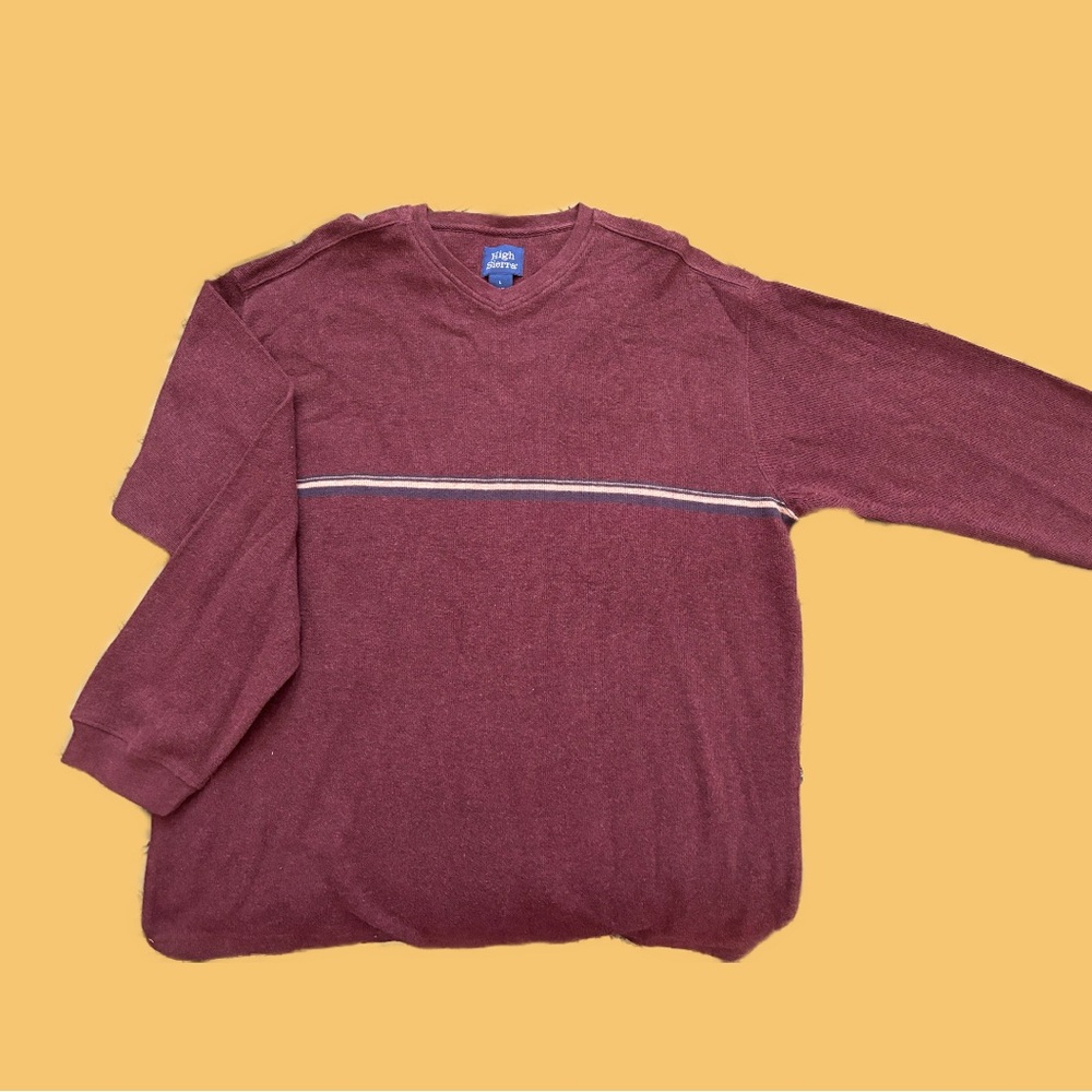 Vintage Men's Burgundy Sweater